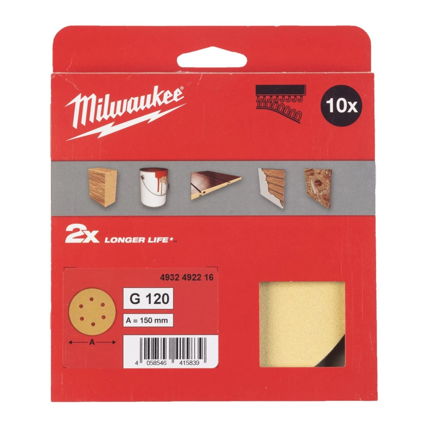 Milwaukee 4932492216 Disque abrasif (10 pièces) - 150/6 - HP G120-image