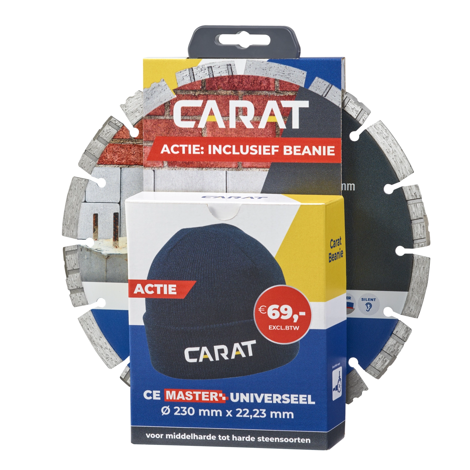 Disque diamant universel master Carat CEM2303A24 Ø230 x 22,23 + bonnet gratuit offert-image