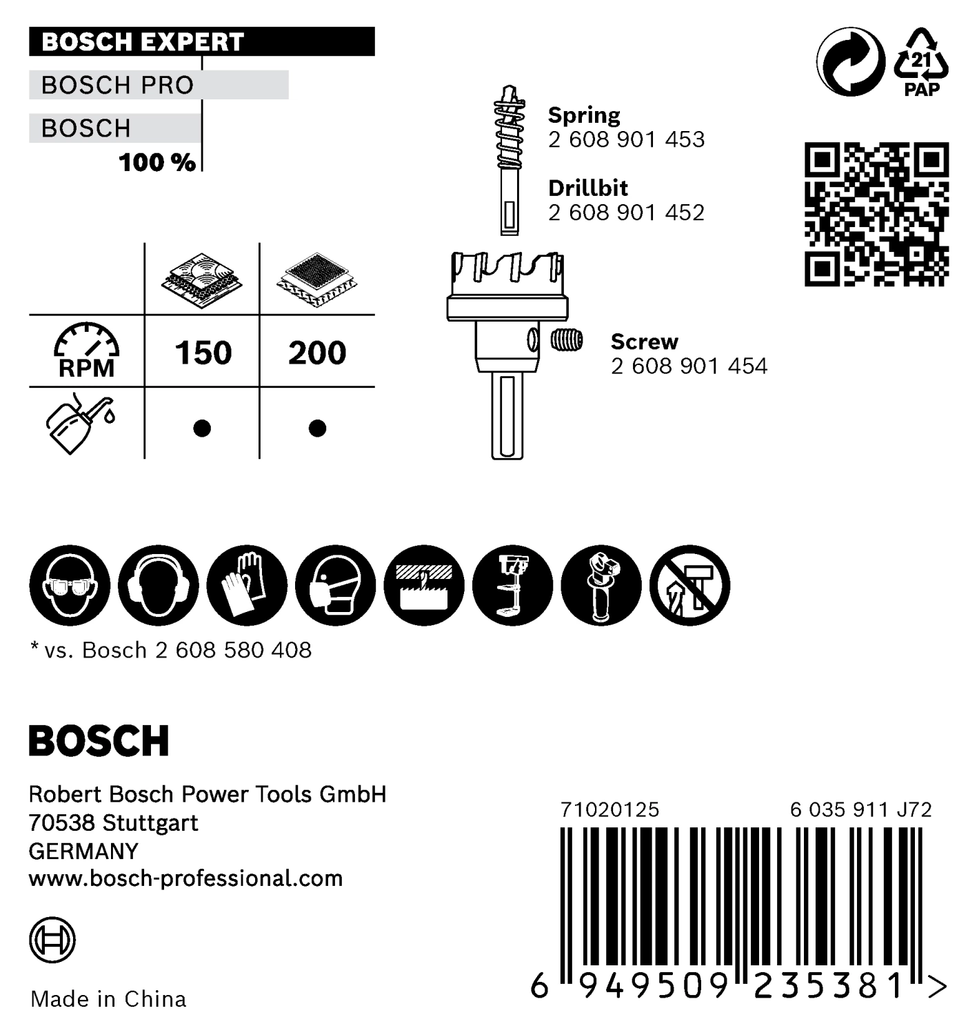 Bosch 2608901445 EXPERT Scie cloche pour tôle - 80 mm-image