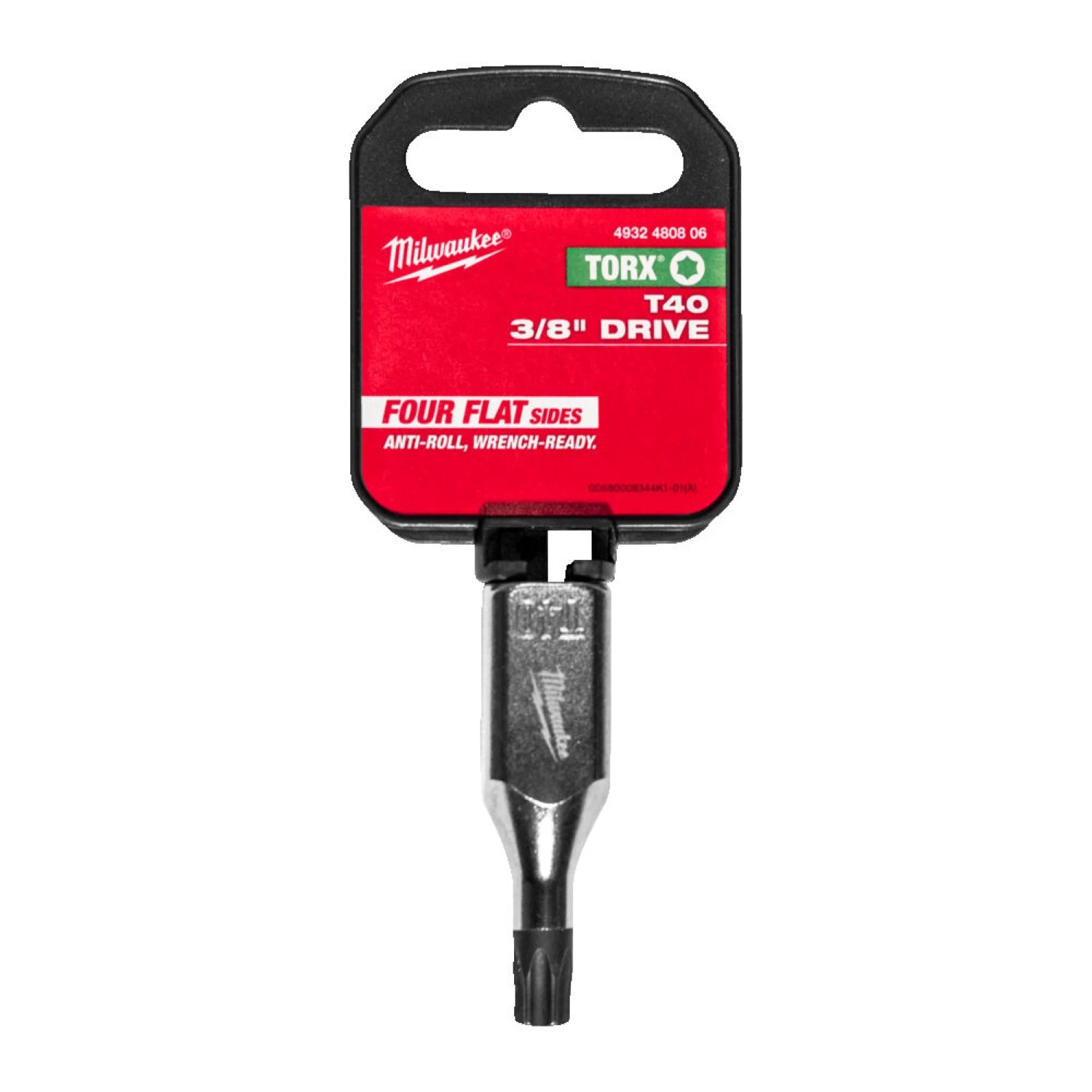 Milwaukee 4932480806 Douille à embout - 3/8" FOUR FLAT - Torx 40