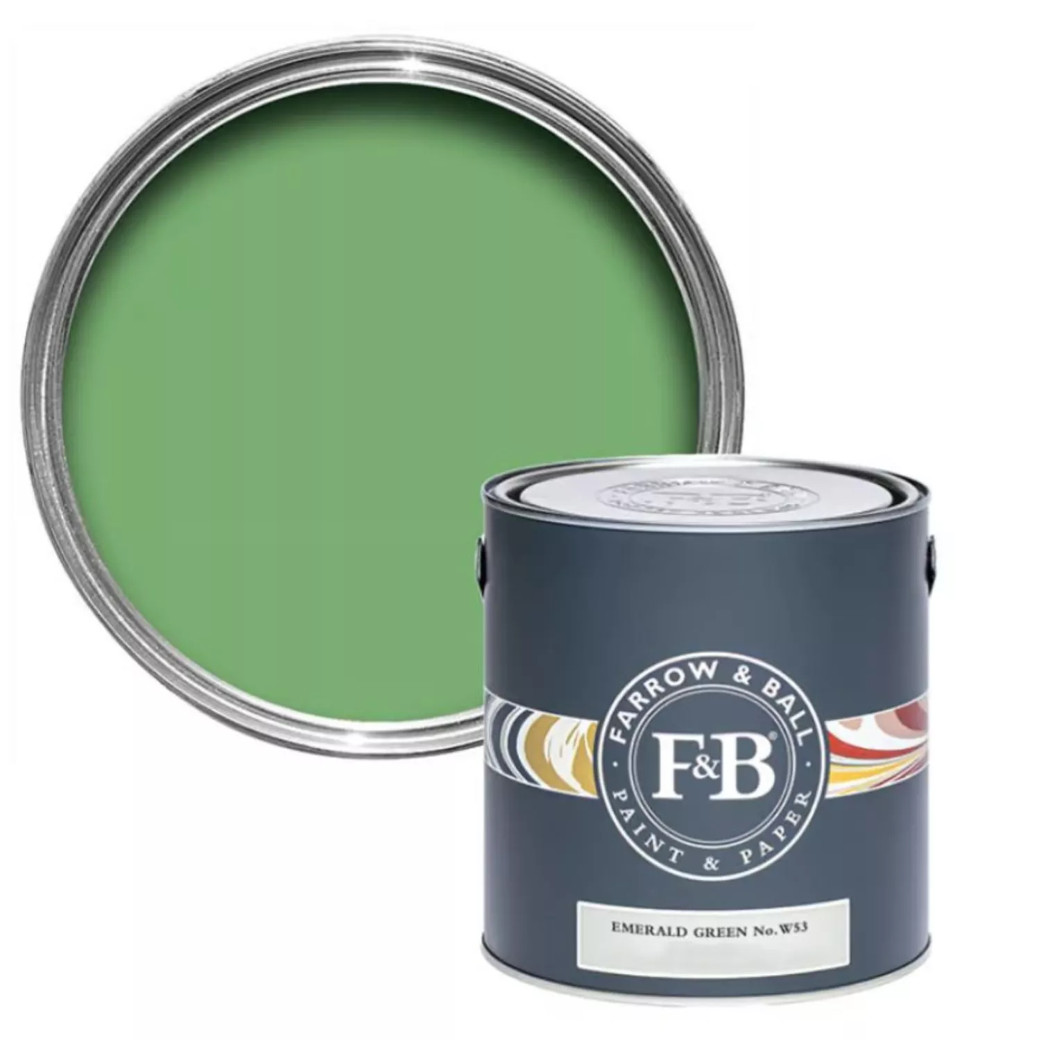 Farrow & Ball Estate Emulsion Emerald Green No. W53 2,5L-image