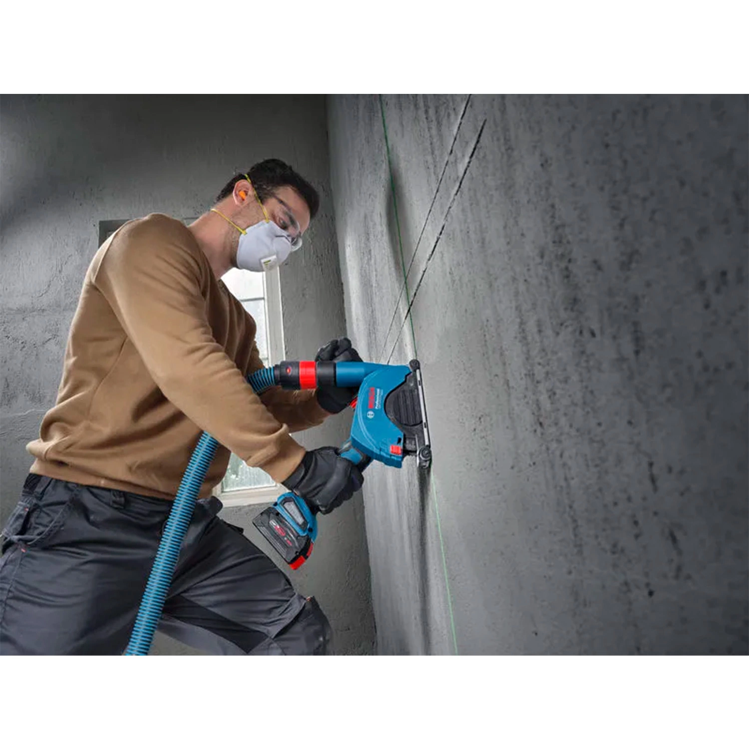 Bosch GWS18V-11PS Kit meuleuse d'angle sans fil (avec 2 batteries 5,0 Ah et chargeur) dans L-boxx - 125 mm-image
