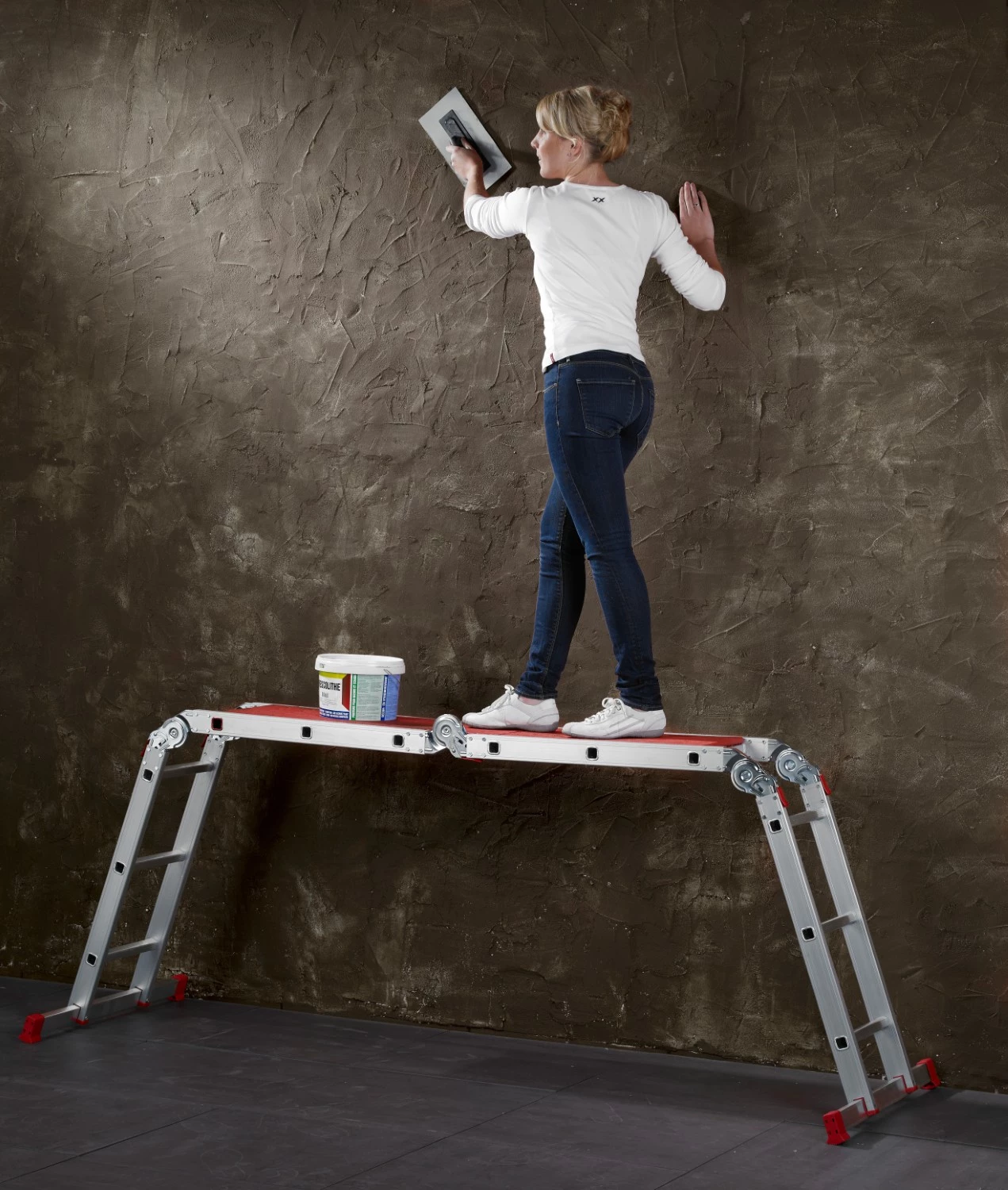 Altrex Varitrex-Plus Vouwladder - Aluminium - 4 x 3 sporten - max. werkhoogte 4,3m - met stabiliteitsbalk-image