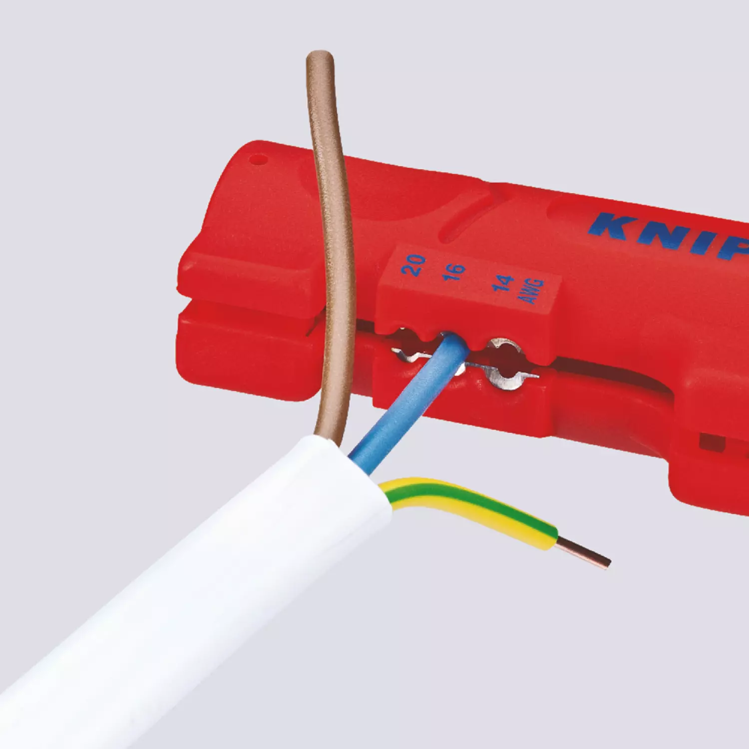 Knipex 16 64 125 SB Ontmantelingsgereedschap voor vlakke en ronde kabels - 125 mm-image