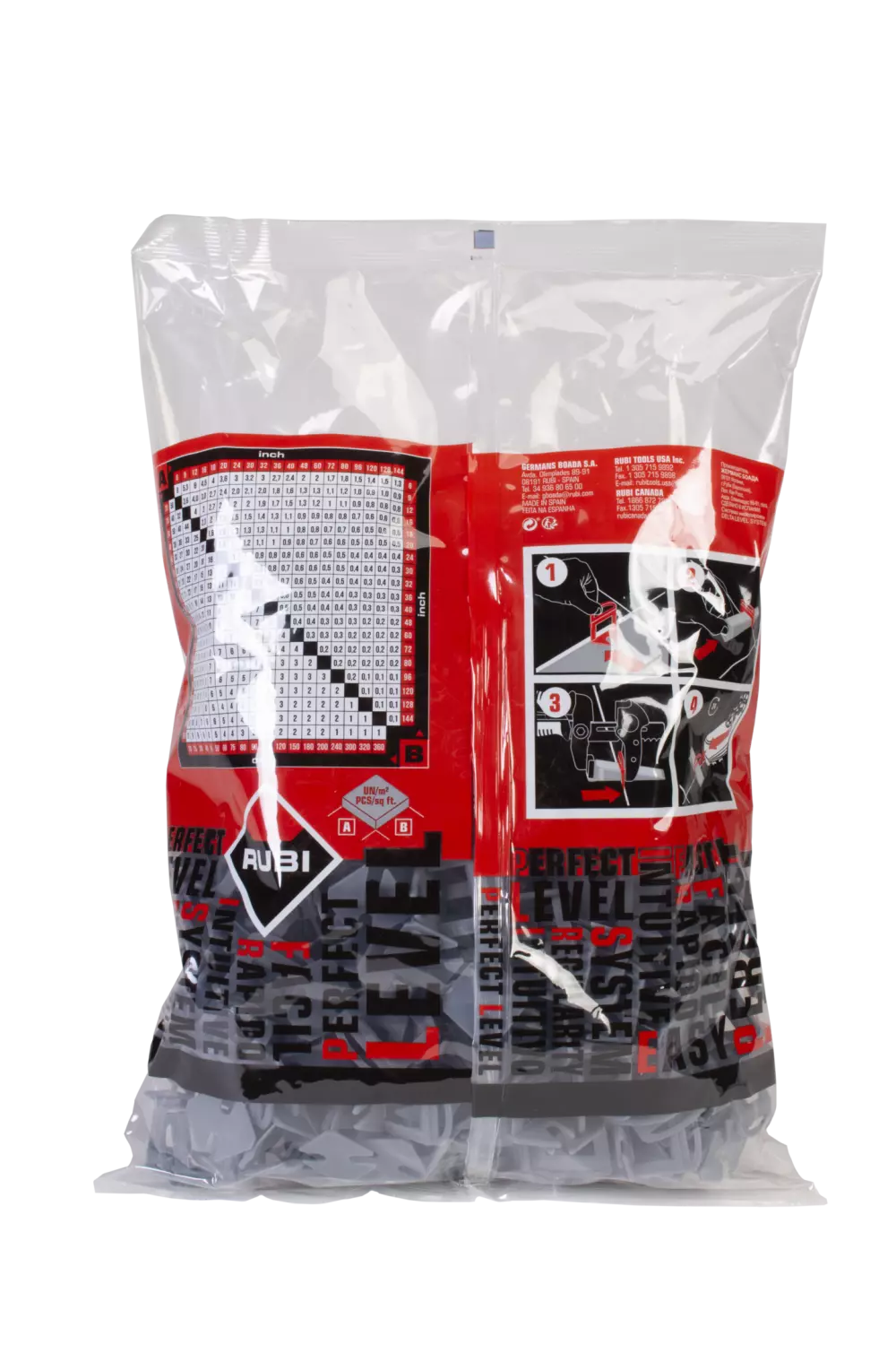 Rubi 02839 Delta Levelling Clips - 1,0mm - 3-12mm (400st)-image