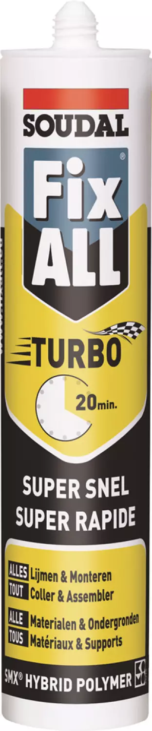 Soudal Fix All - Turbo Supersnelle lijmkit - wit - 290ml-image