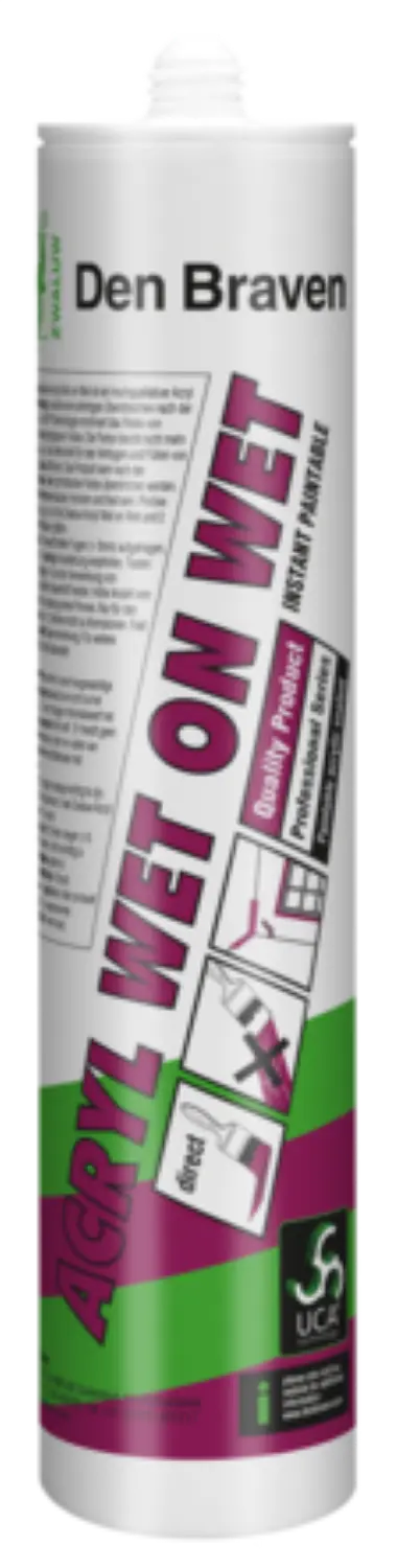Zwaluw Den Braven 30880044 Acryl Wet on Wet Acrylaatkit- Wit - 310ml