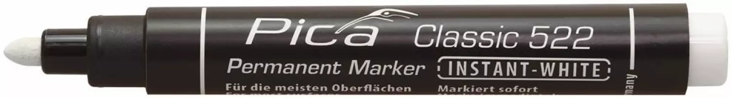 Pica 522/52-10 Classic Permanent Marker - Rond - Wit - 1-4mm (10st)-image