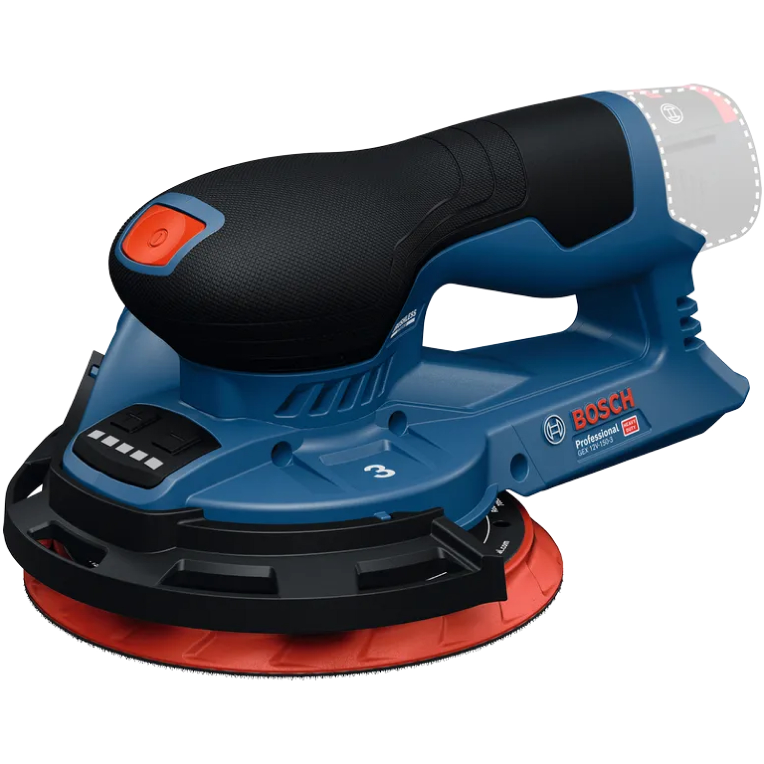 Bosch GEX 12V-150-3 12V accu Excenterschuurmachine body in L-boxx - 150mm-image