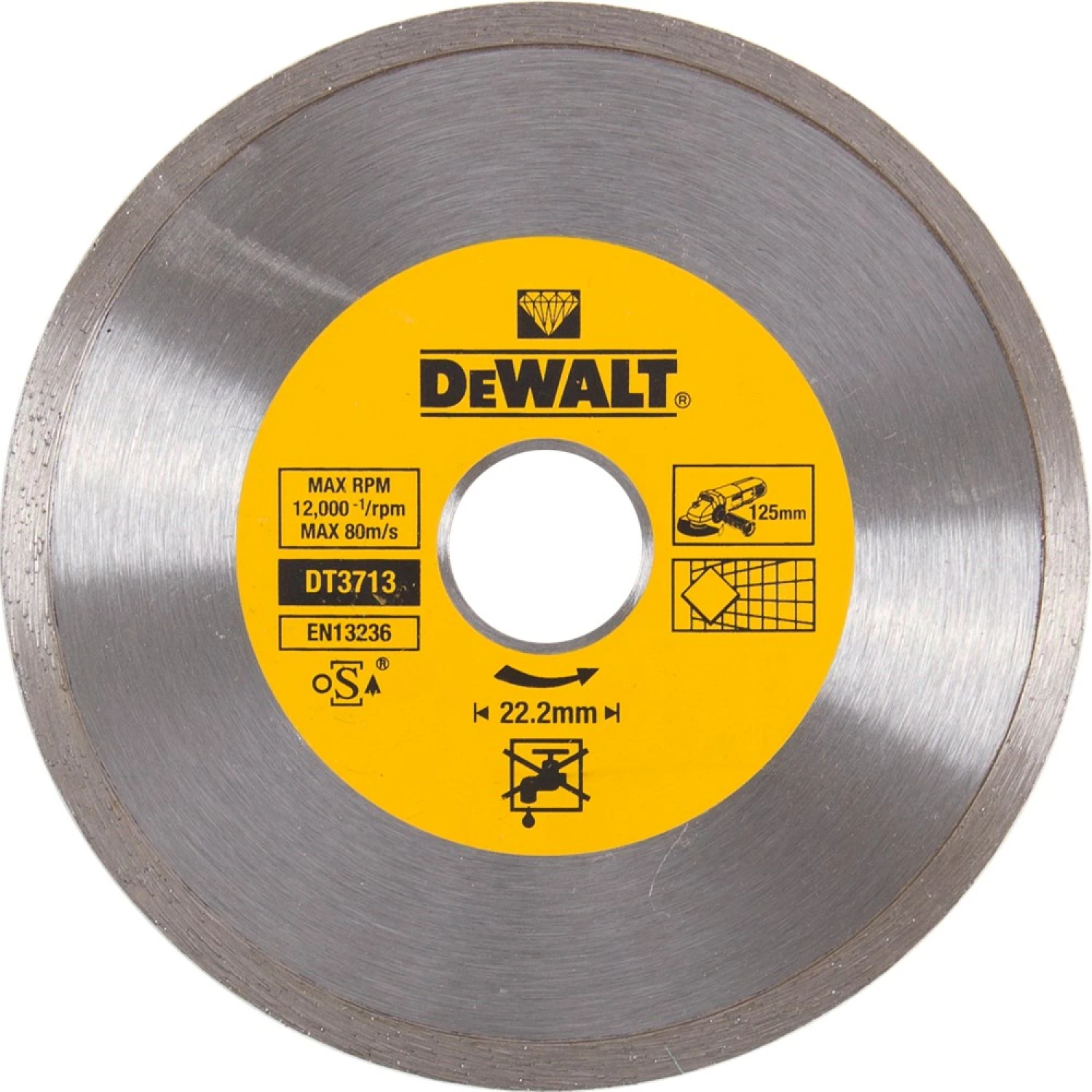 DeWALT DT3713 Diamantdoorslijpschijf - 125 x 22,23 x 1,6mm - keramiek-image