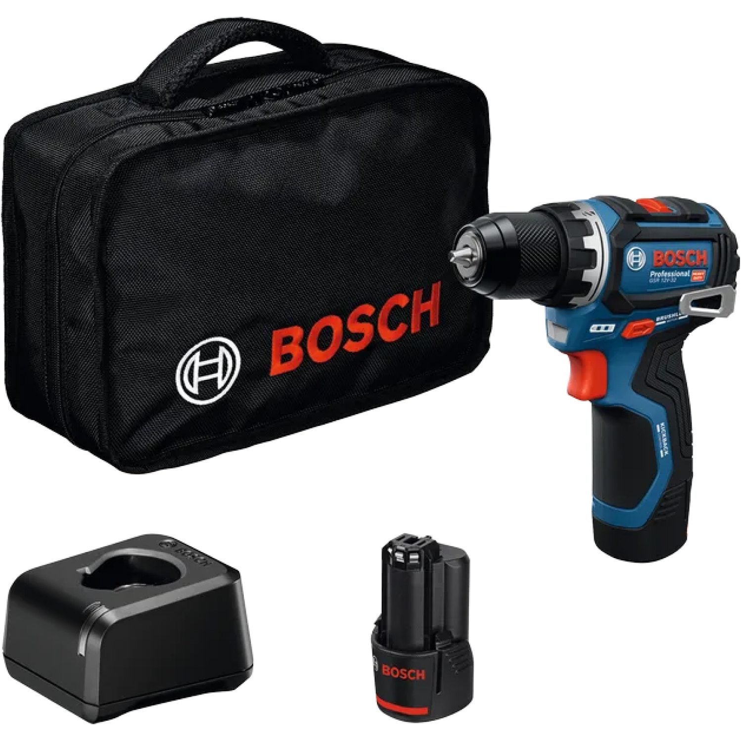 Bosch GSR 12V-32 12V batterie Perceuse-visseuse set (2x 2,0 Ah) dans un sac-image