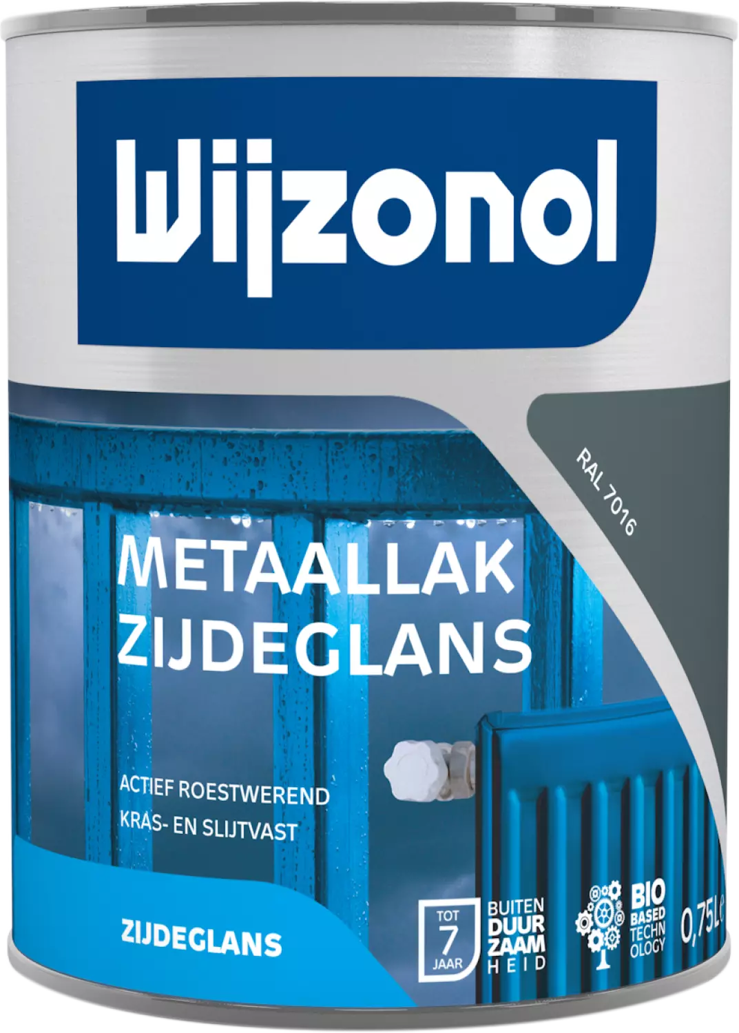 Wijzonol Metaallak Zijdeglans - RAL 7016 - 0,75L-image