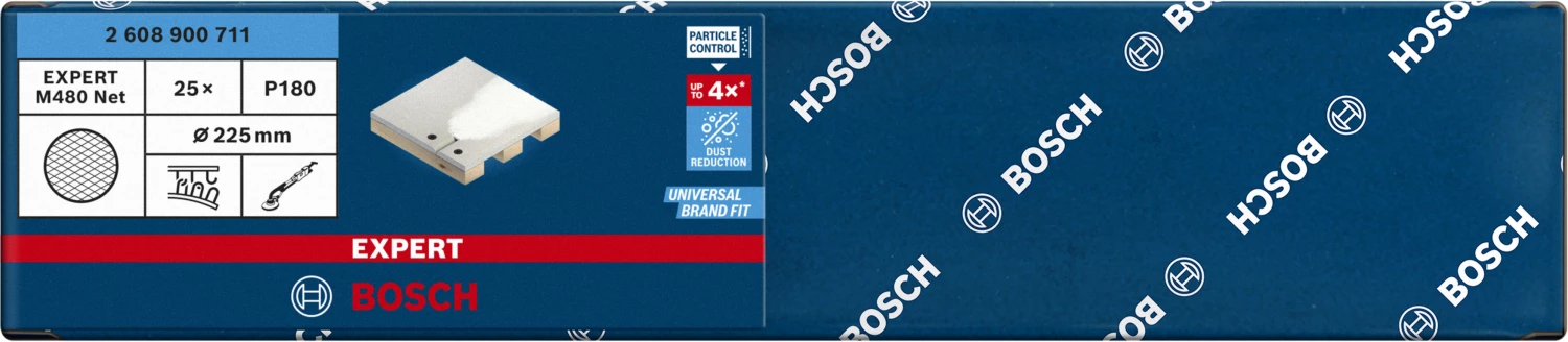 Bosch EXPERT 2608900711 - EXPERT Abrasif M480 Best for Wood and Paint, diamètre 225 mm, grain 180, 25x-image