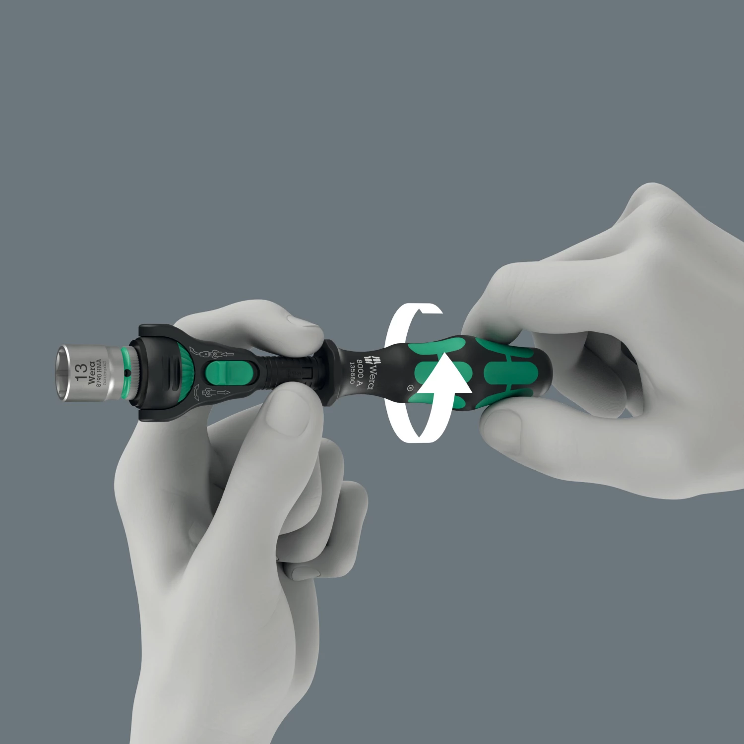 Wera 05135880001 8000 A Black Edition Zyklop Speed Ratel - 1/4" - 152 mm-image