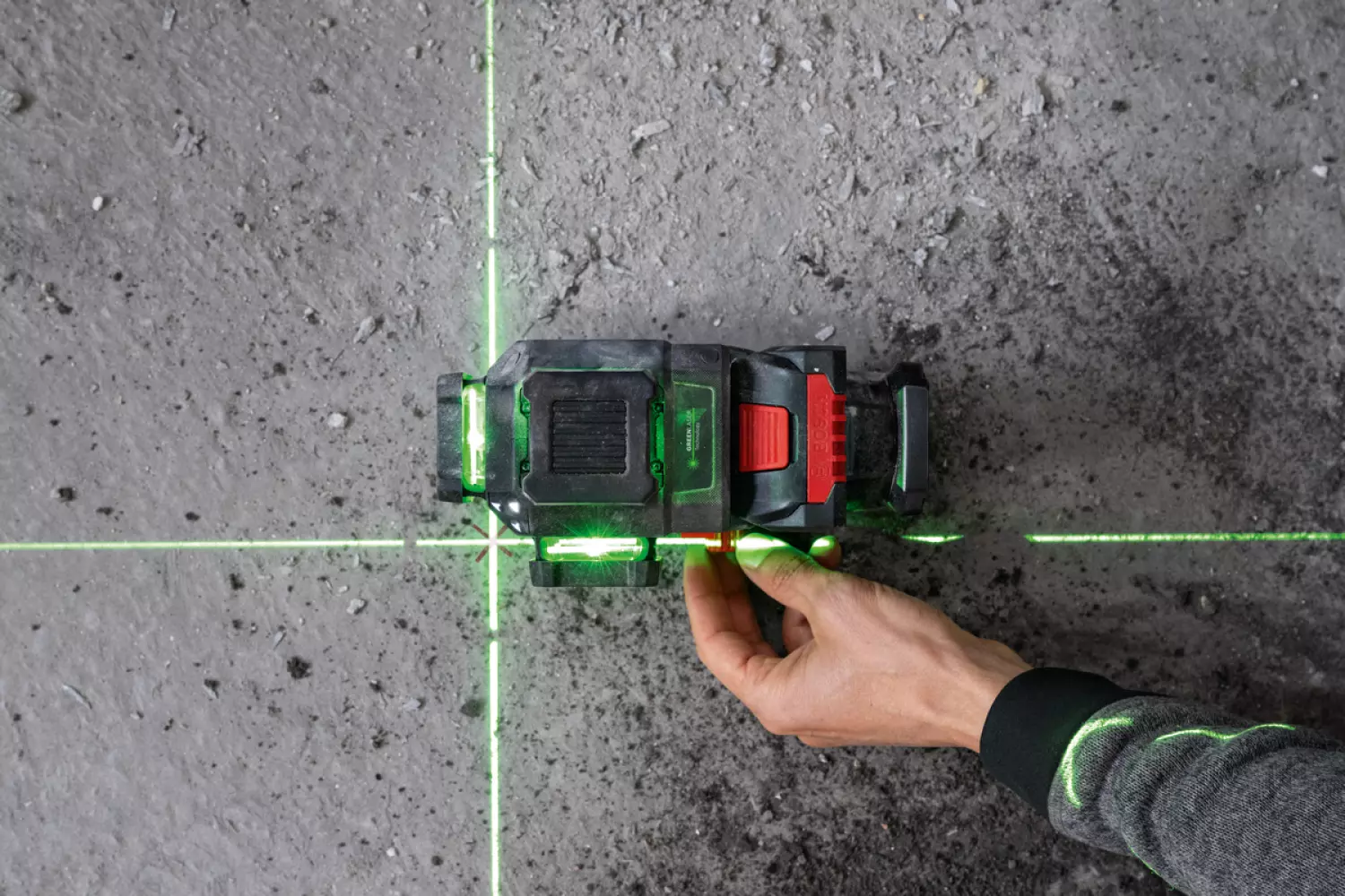 Bosch GLL 18V-120-33 CG ensemble niveau laser en croix à batterie 18V (1x 4.0Ah) dans L-Boxx - vert - 3x 360-image