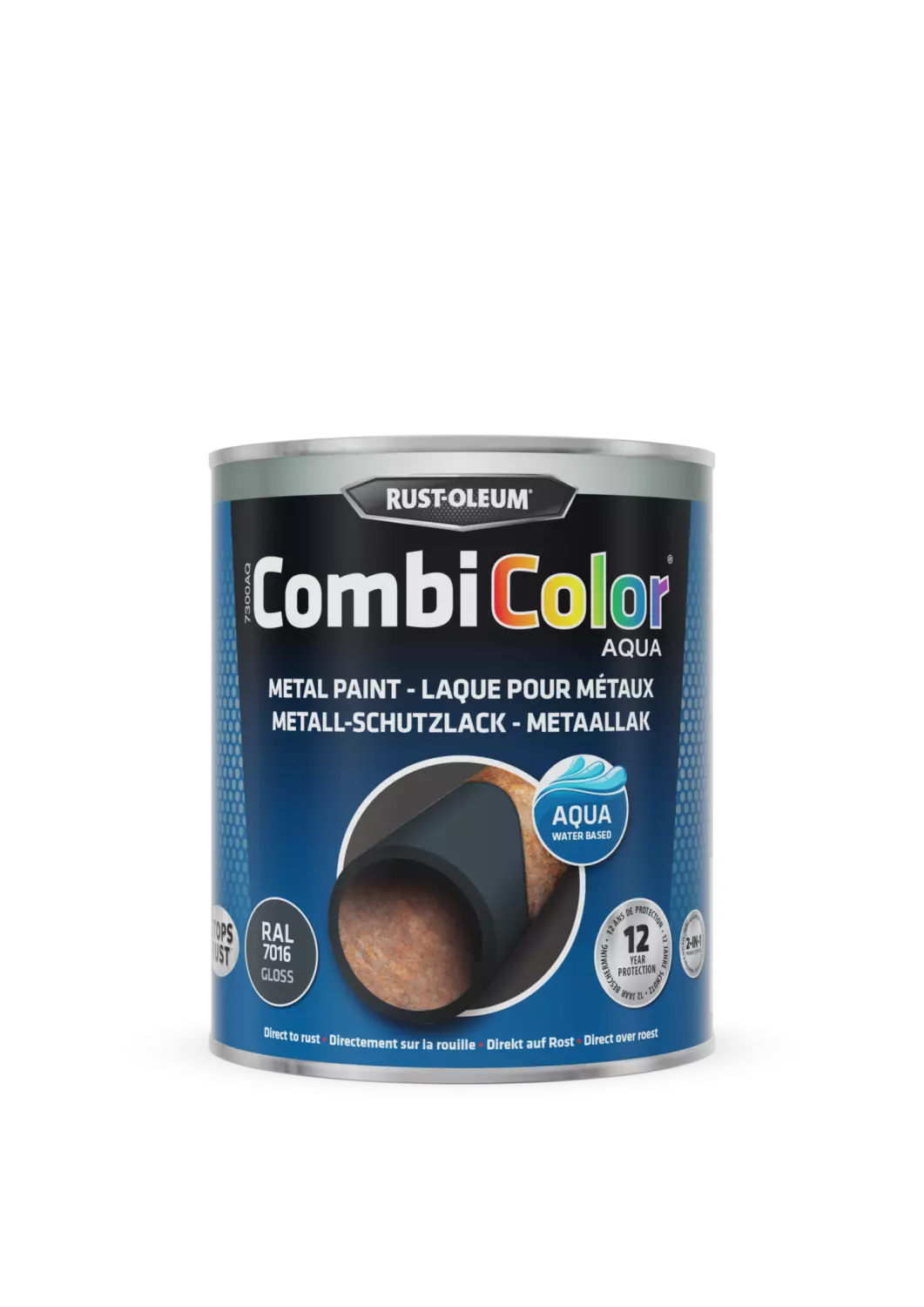 Rust-Oleum Combicolor Aqua Hoogglans -  Ral 7016 antracietgrijs - 0,75L