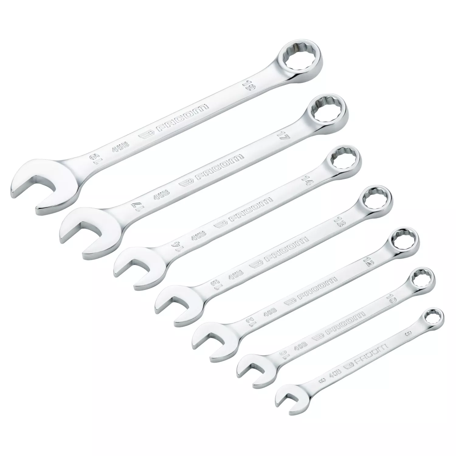 Facom 40B.JP7PB set de 7 clés mixtes en support - 8-19mm
