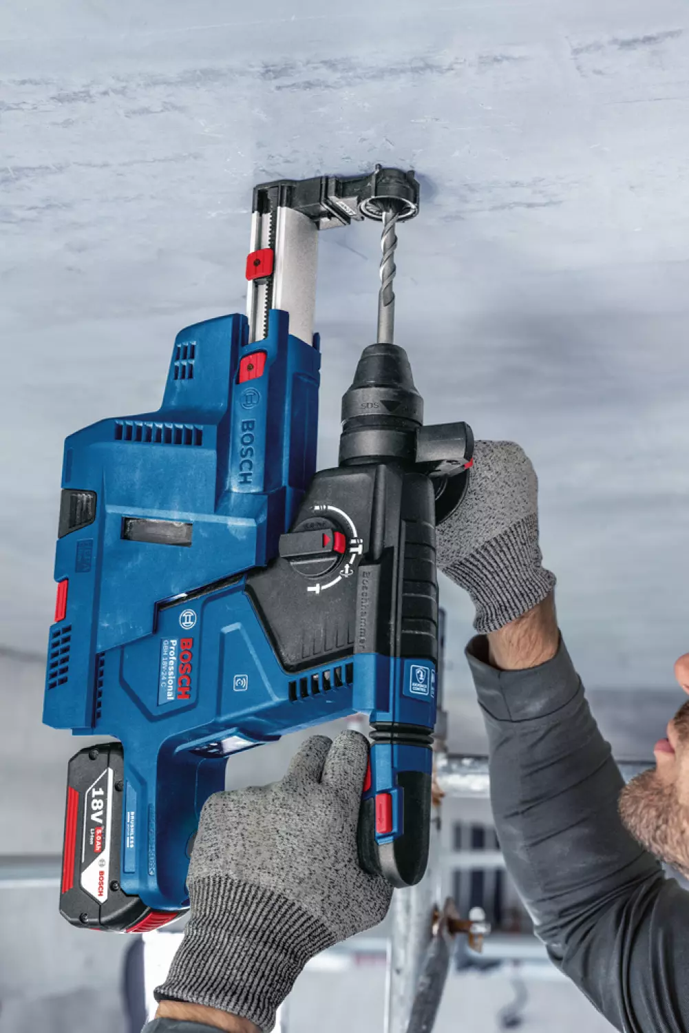 Perforateur Burineur SDS PLUS Bosch GBH 18V-26F - 18V 6Ah - 2,6 J De Force - Livré Avec 2 Batteries Et Chargeur - 8