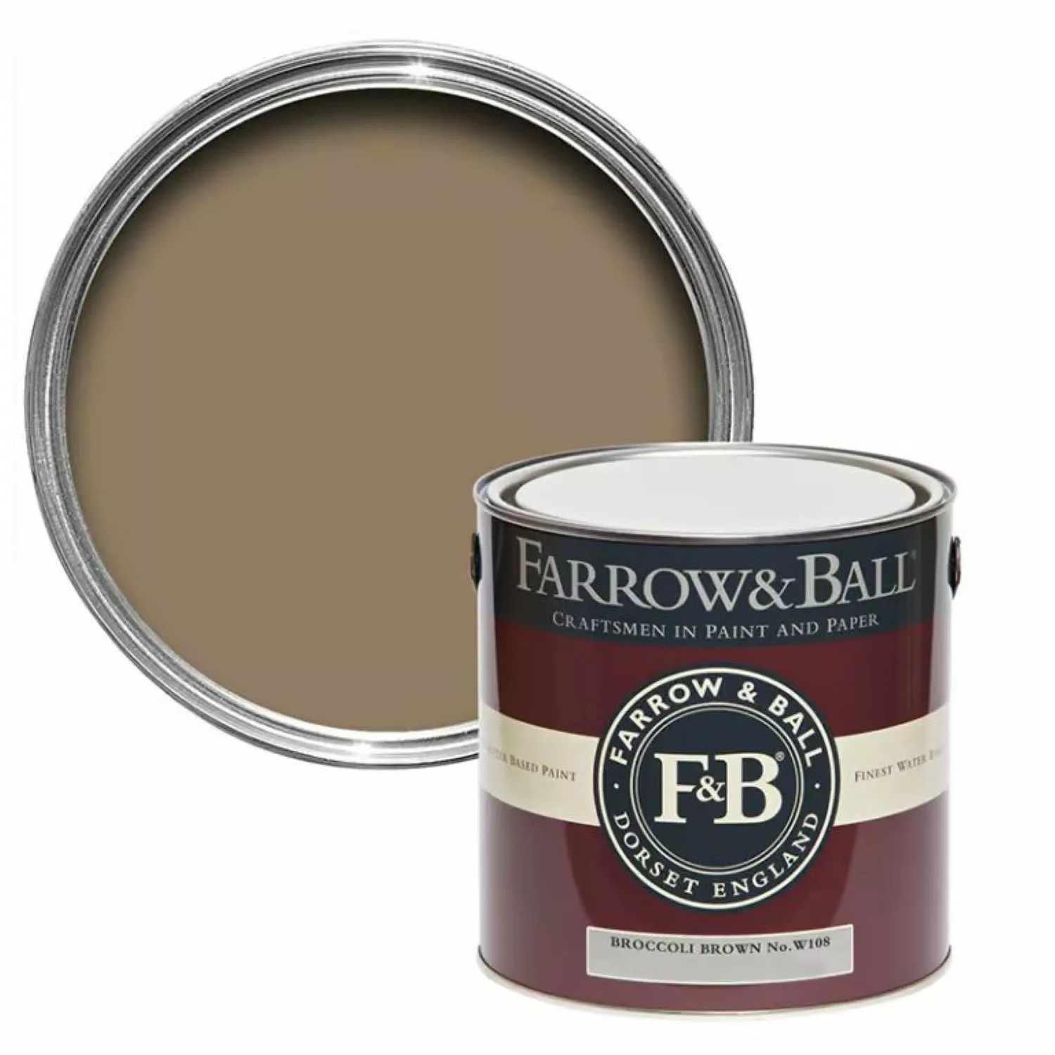 Farrow & Ball Modern Emulsion Broccoli Brown No. W108 2,5L-image