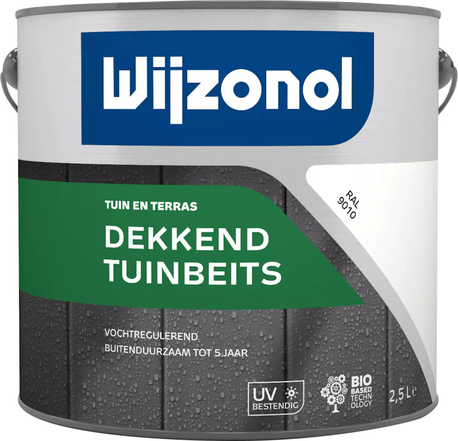 Wijzonol Dekkend Tuinbeits - RAL 9010 - 2,5L-image