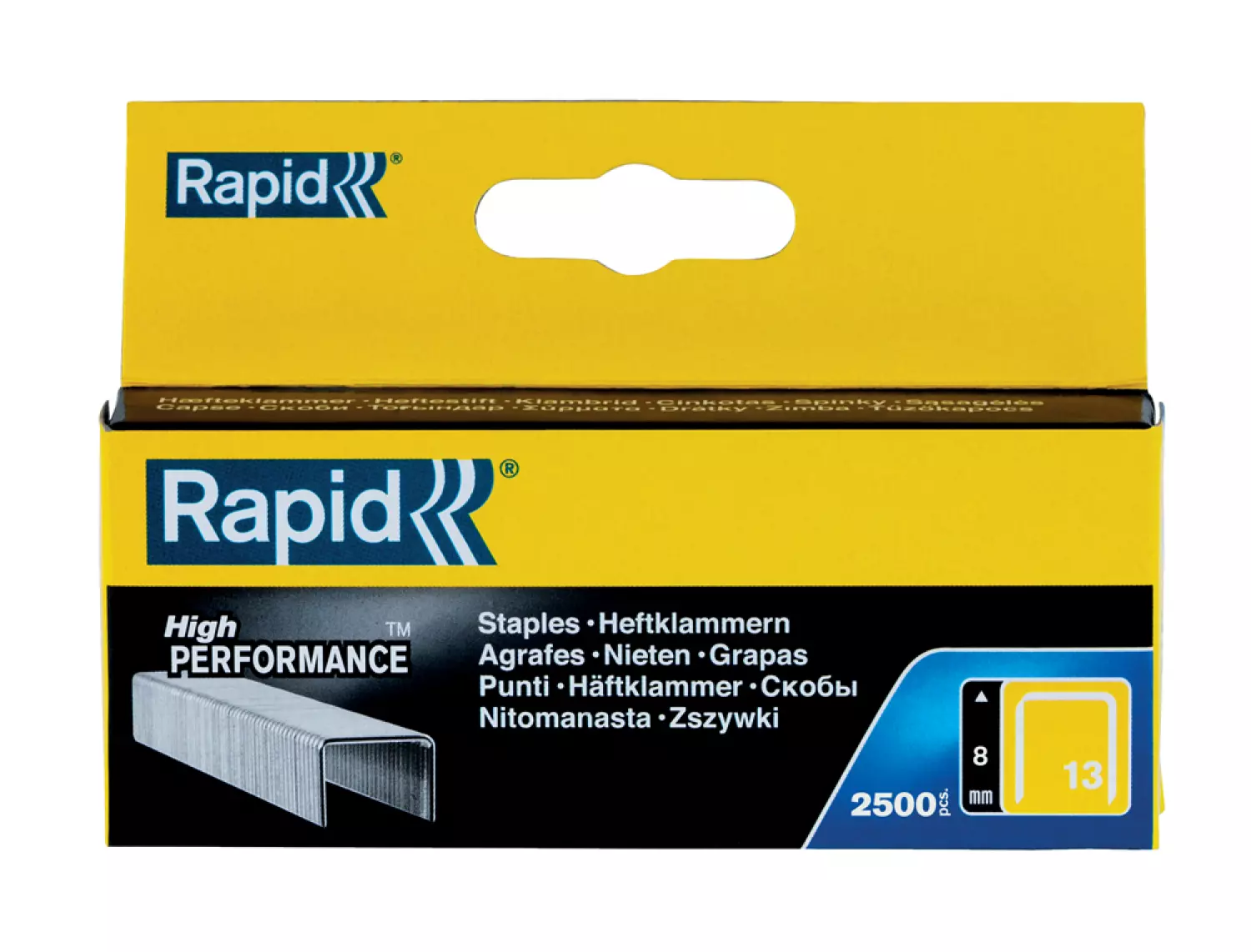 Rapid 11835625 Agrafes - No. 13 - Galvanisées - 8mm (2500pcs)-image