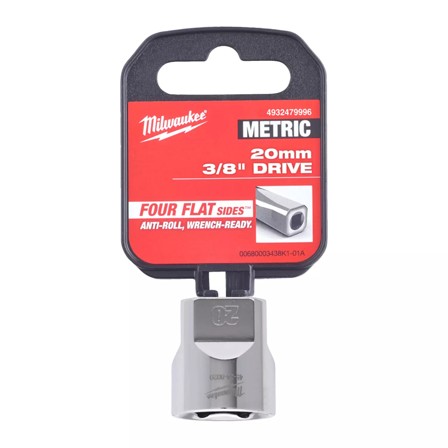 Milwaukee 4932479996 Embout - 3/8 » FOUR FLAT - 20mm-image