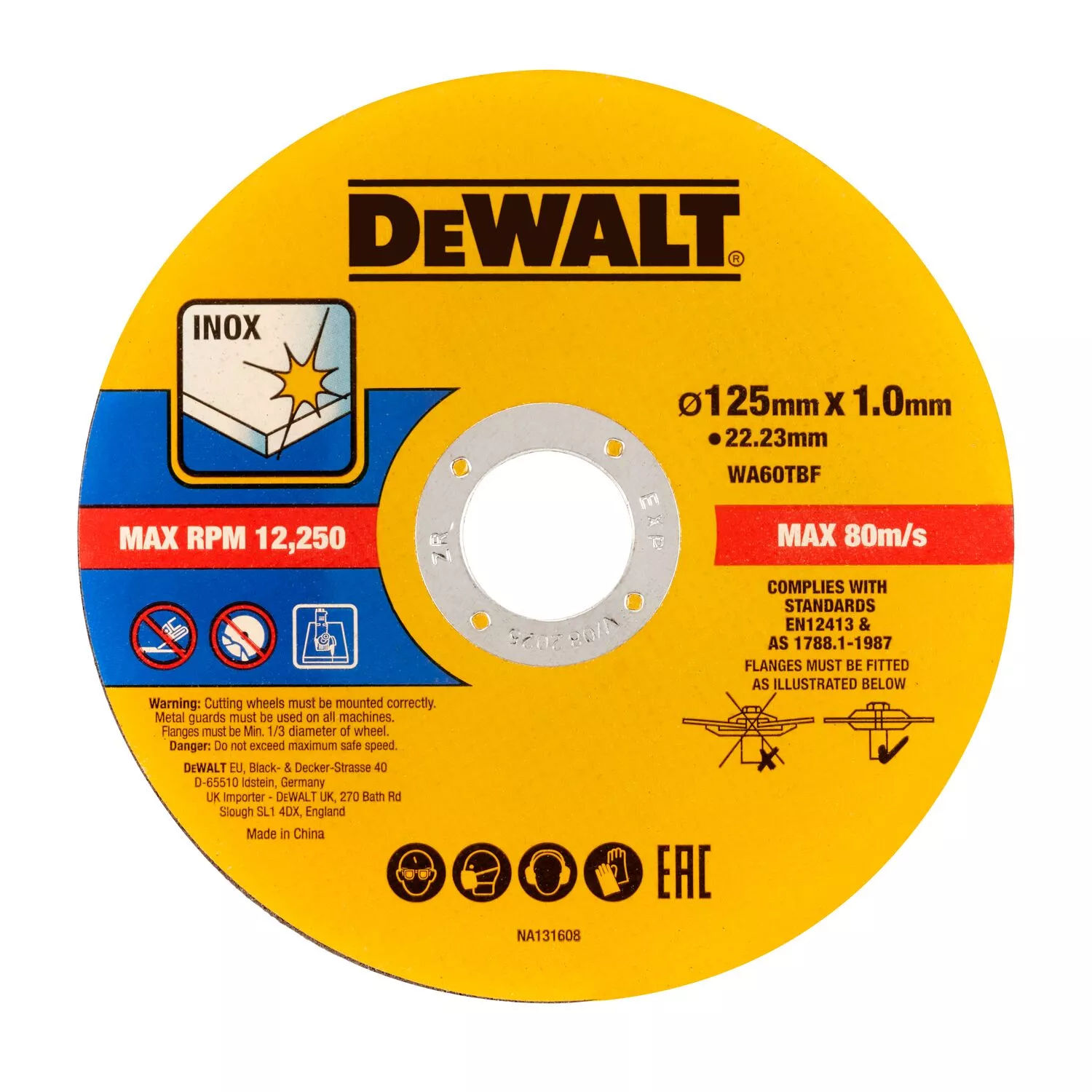 DeWALT DT20594-QZ Doorslijpschijf - 125mm - 25 stuks-image