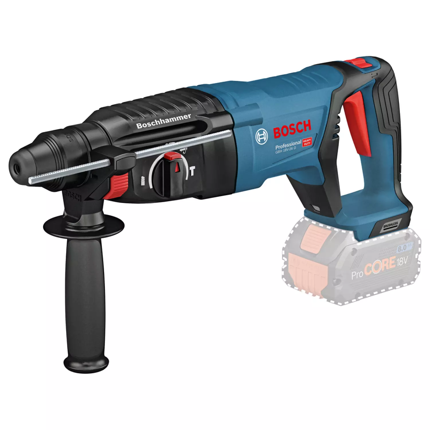 Bosch GBH 18 V-26 D 18V Li-ion Accu boorhamer body in koffer - SDS plus-image