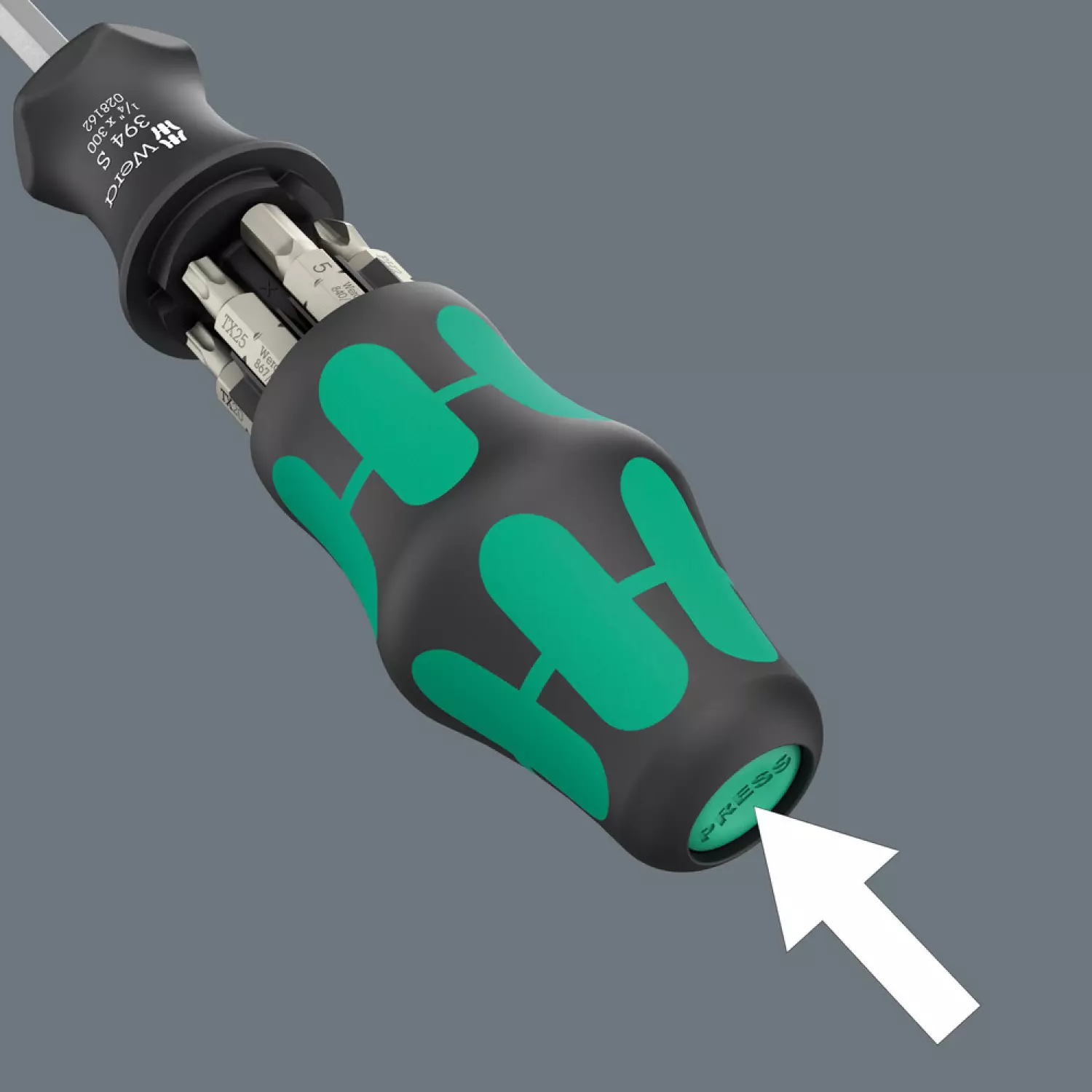 Wera 05136075001 7-piece Kraftform Kompakt 27 XL SHK 1 Porte-embout à main avec lame fixe - 1/4 "x300mm-image