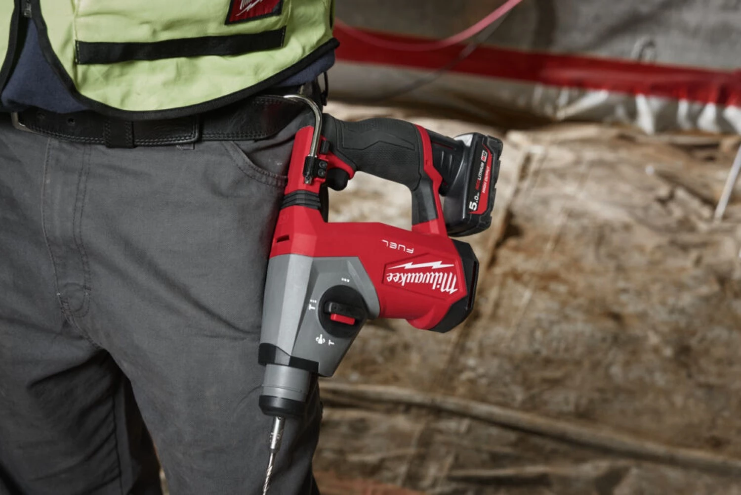 Milwaukee M12 FHAC16-502X 12V Li-ion accu boorhamer set (2x 5.0Ah accu) in HD Box - 1.15J-image