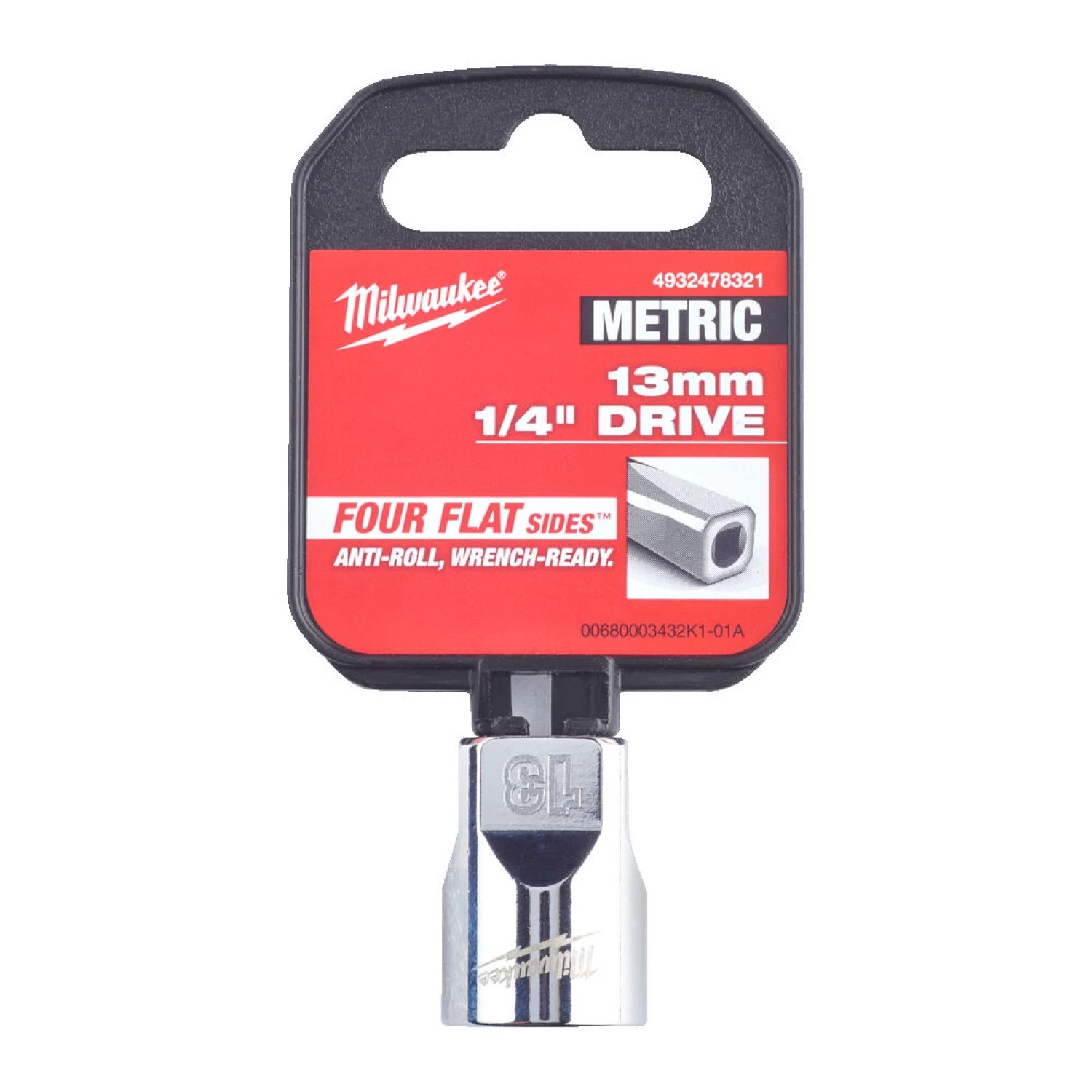 Milwaukee 4932478321 Dop - 1/4" FOUR FLAT™ - 13mm-image