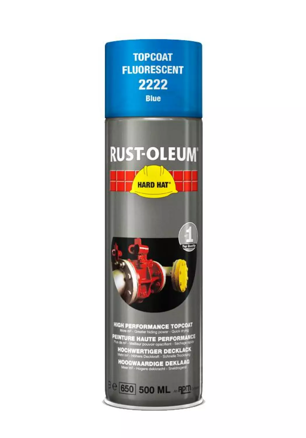 Rust-Oleum Hard Hat 2222 - fluorescerend blauw - 0,5L-image