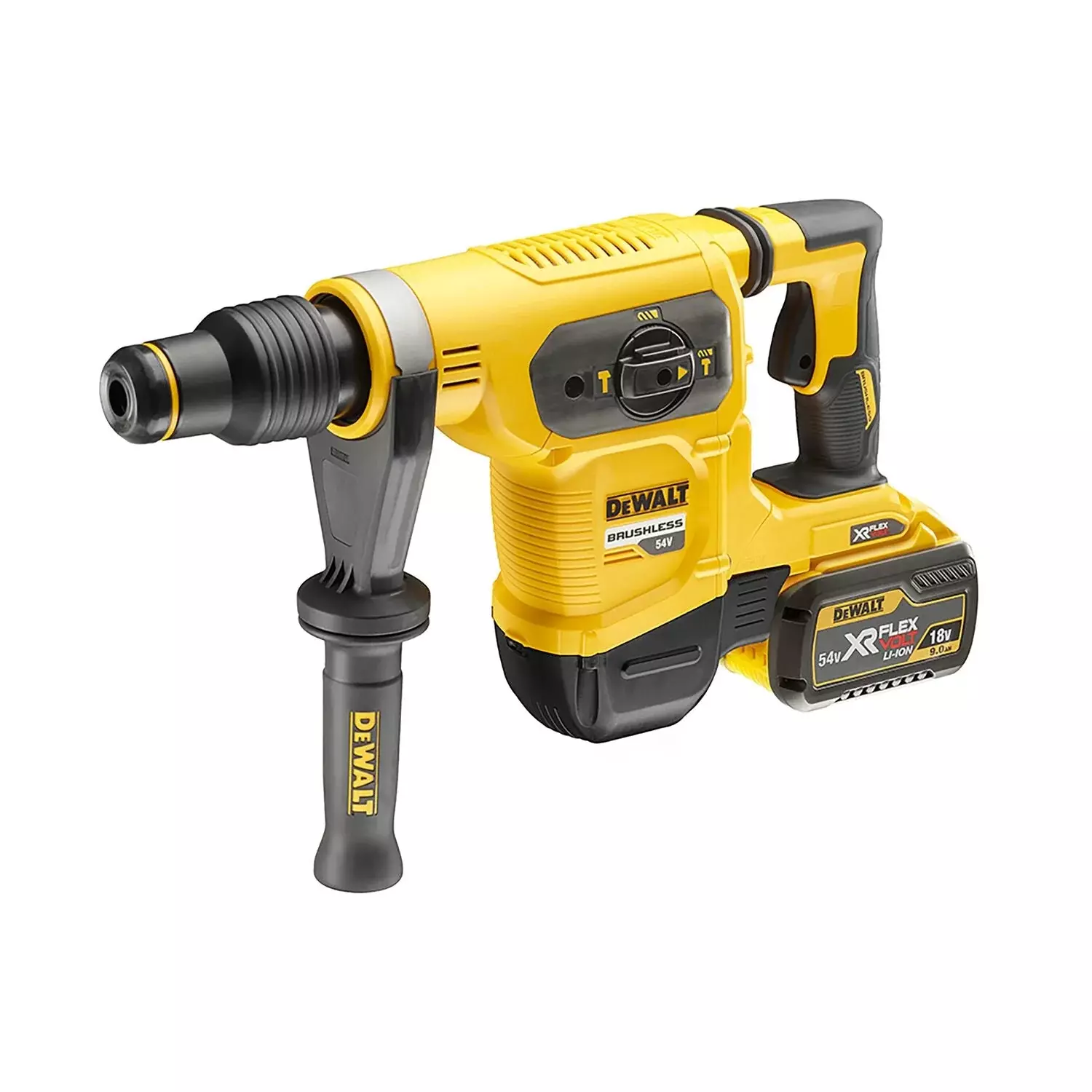 DeWALT DCH481X2 Marteau SDS-max à batteries 54V XR Flexvolt (2x batterie 9.0Ah) - 6J - moteur sans charbon-image