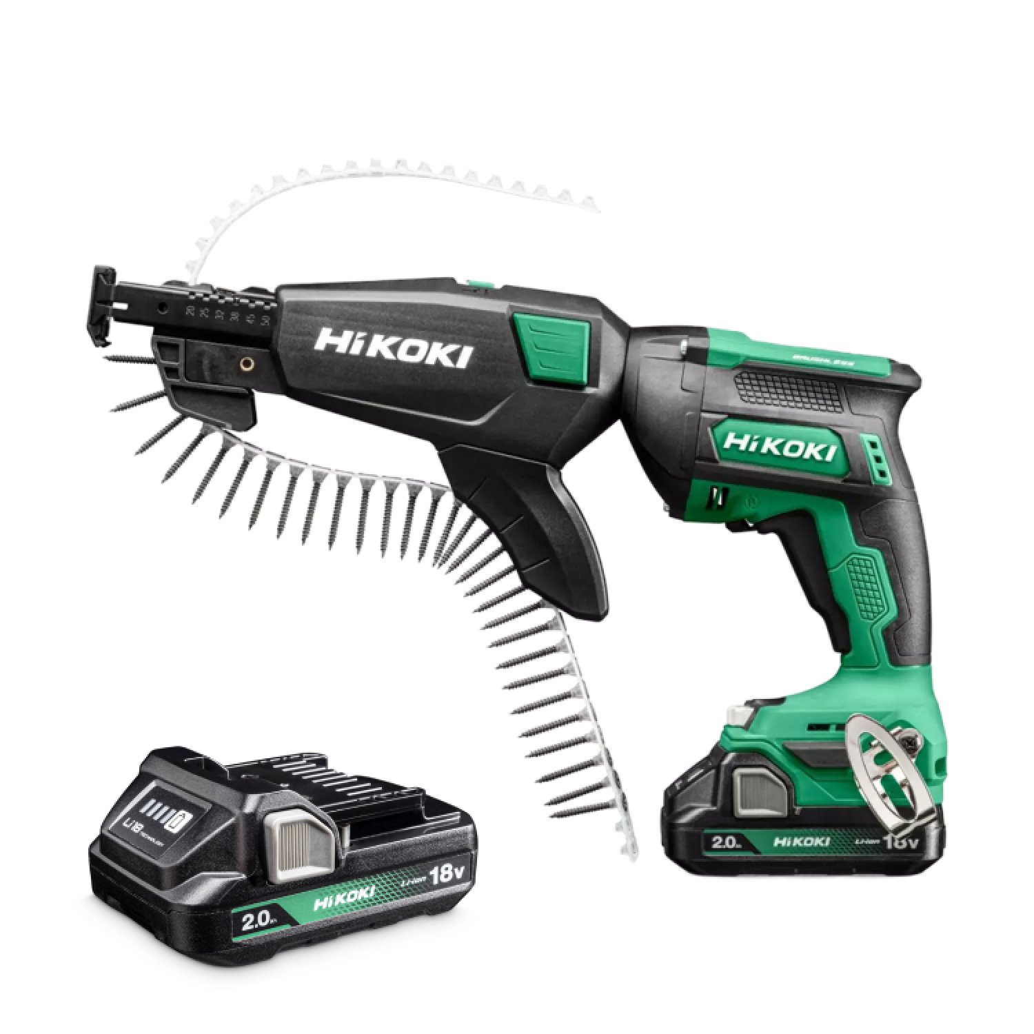 HiKOKI W18DAWBZ 18V Set de tournevis à batterie (2x 2.0Ah accu) en HSC III avec visseuse automatique-image