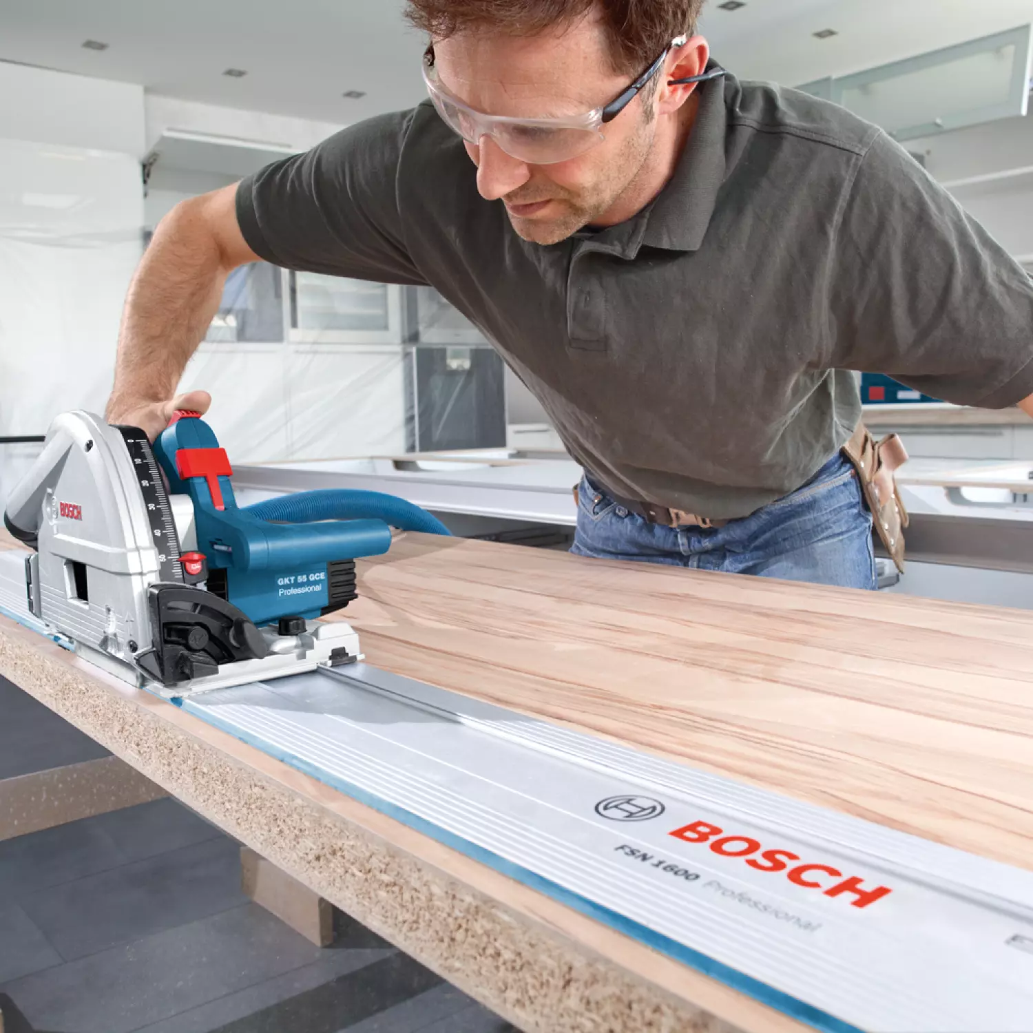 Bosch GKT 55 GCE Invalzaag in L-Boxx - 1400W - 165mm-image