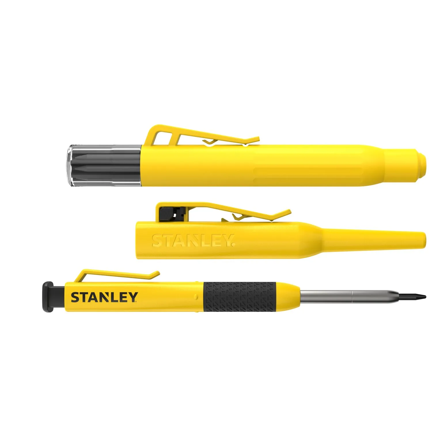 Stanley STHT72009-0 Markeerpotlood Kit incl. navullingen met holster - ingebouwde puntenslijper - Grafiet