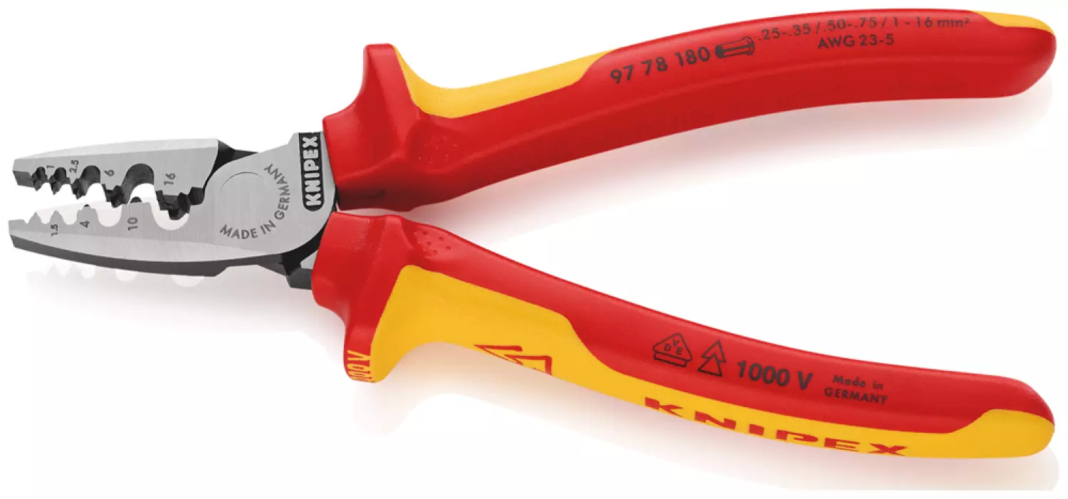 Knipex 97 78 180 - Pince à sertir pour embouts de câble-image