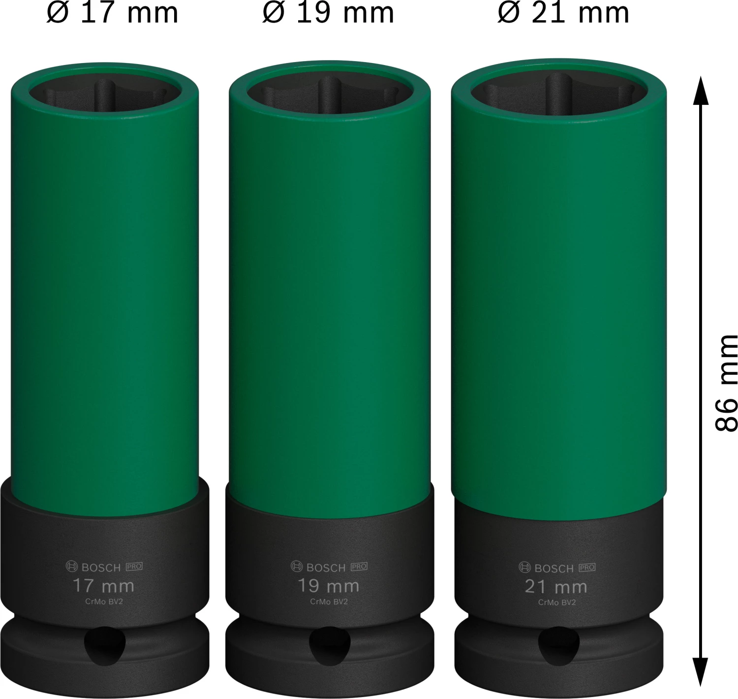 Bosch 3-delige PRO Impact-doppenset - ½ - 17/19/21mm-image