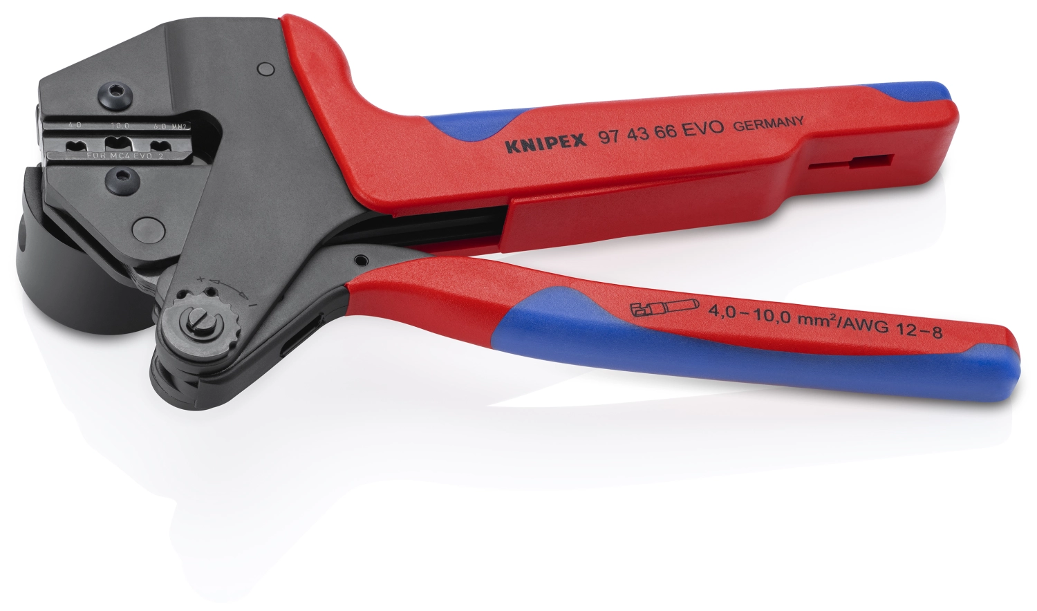 Knipex 97 43 66 EVO MC4 EVO2 Krimptang voor verwisselbare krimpprofielen-image