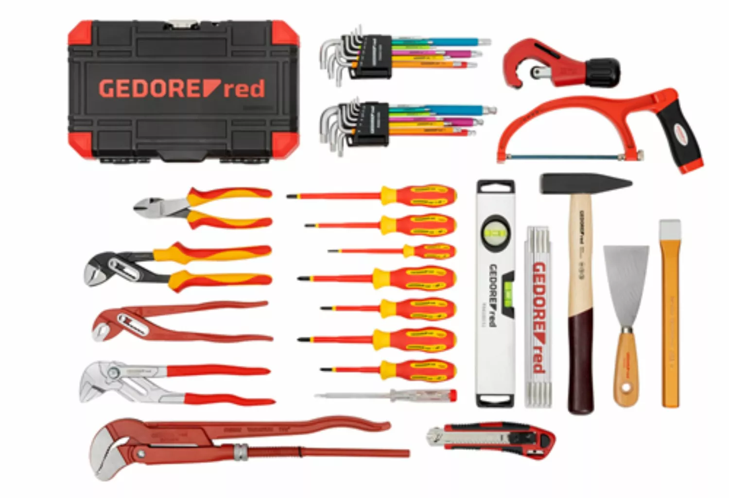 Gedore RED R21902072 - Set d'outils sanitaires en mallette mobile - 72 pièces.-image