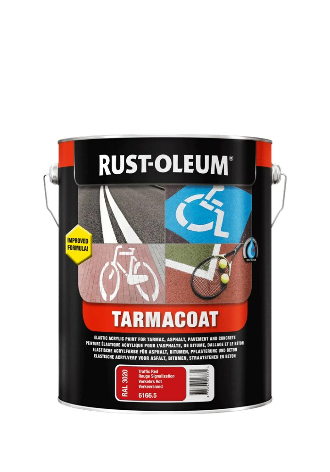 Rust-Oleum Tarmacoat Wegenverf - RAL 1023 verkeersgeel - 5L-image