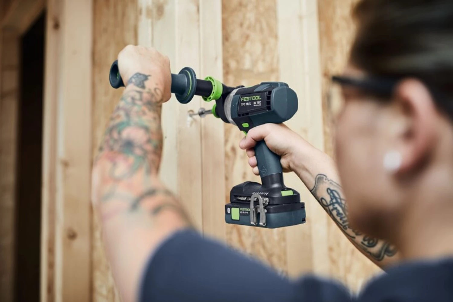 Festool TPC 18/4 I-Basic QUADRIVE Perceuse à percussion sans fil 18 V Li-Ion dans Systainer - avec batterie 5,2 Ah-image