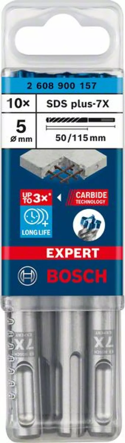 Bosch 2608900157 EXPERT Hamerboor SDS plus-7X - 5x50x115mm (10st)-image