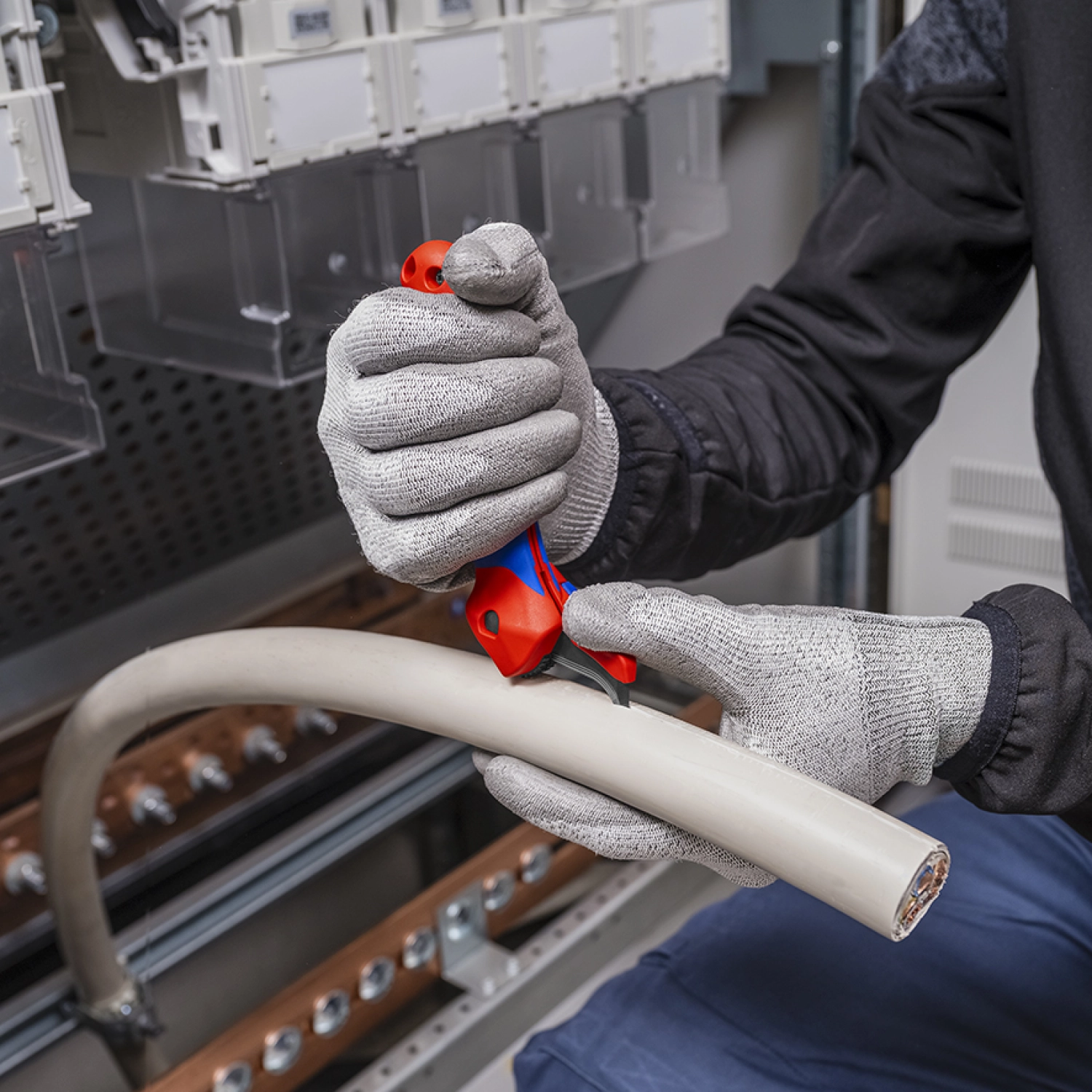 Knipex 16 50 145 SB Lame de démontage - réglable - fonction cliquet - jusqu'à 7mm - sabot coulissant inclus-image