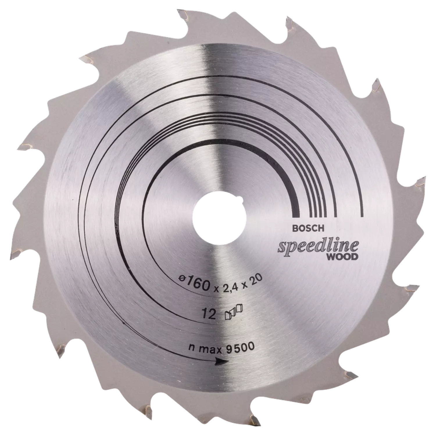 Bosch 2608640786 - Lame de Scie Circulaire Speedline Wood, 160 x 20 x 2,4 mm, 12D-image