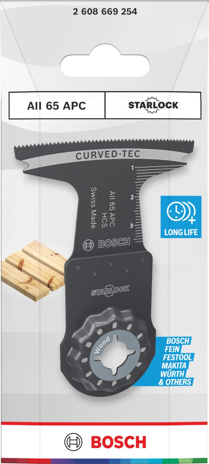 Bosch AII 65 APC Lame de scie plongeante standard pour outil multifonctions pour le bois (1 pièce)-image