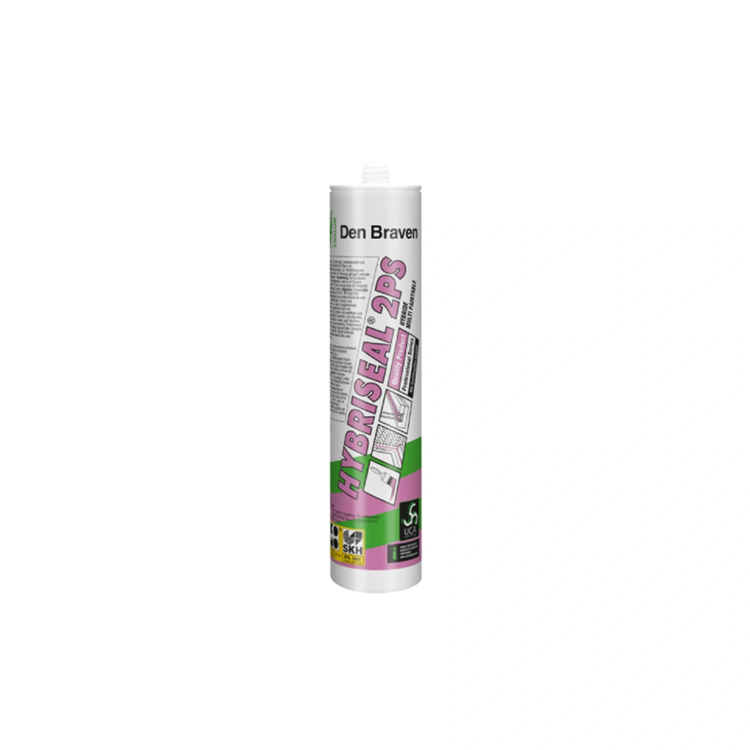 Zwaluw Den Braven 10879300 Mastic pour vitrage Hybriseal 2PS - Marron - 290 ml