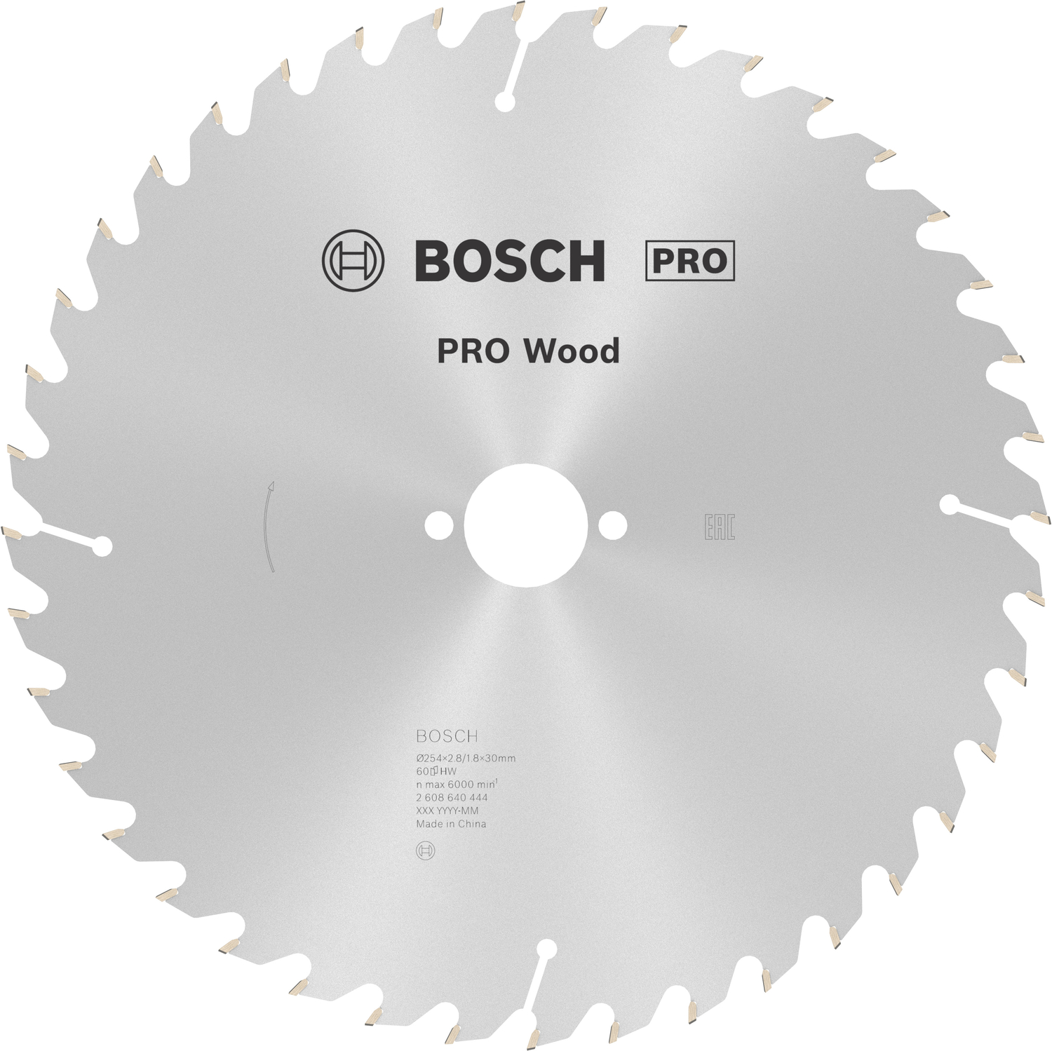 Bosch 2608640444 Pro Wood Cirkelzaagblad - 254 x 30 x 60T - Hout-image