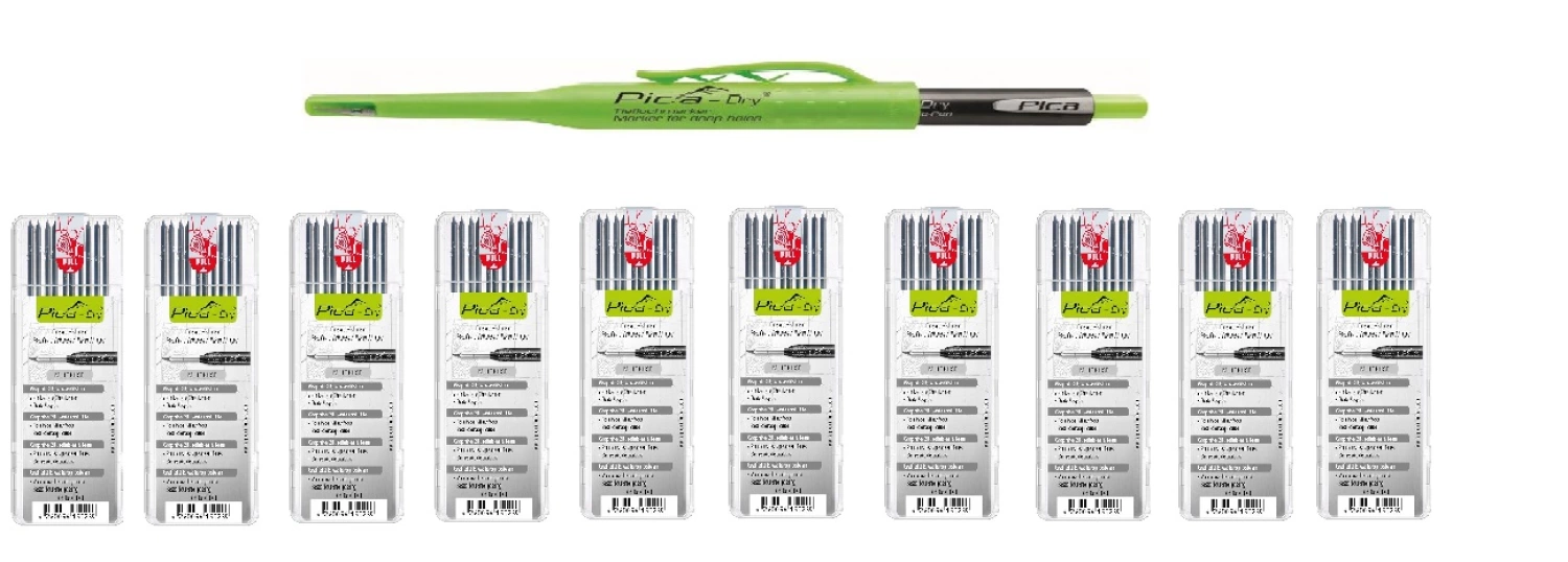 Pica 3030 Dry Longlife Markeerpotlood incl. Dry Navulling - Grafiet (100st)-image