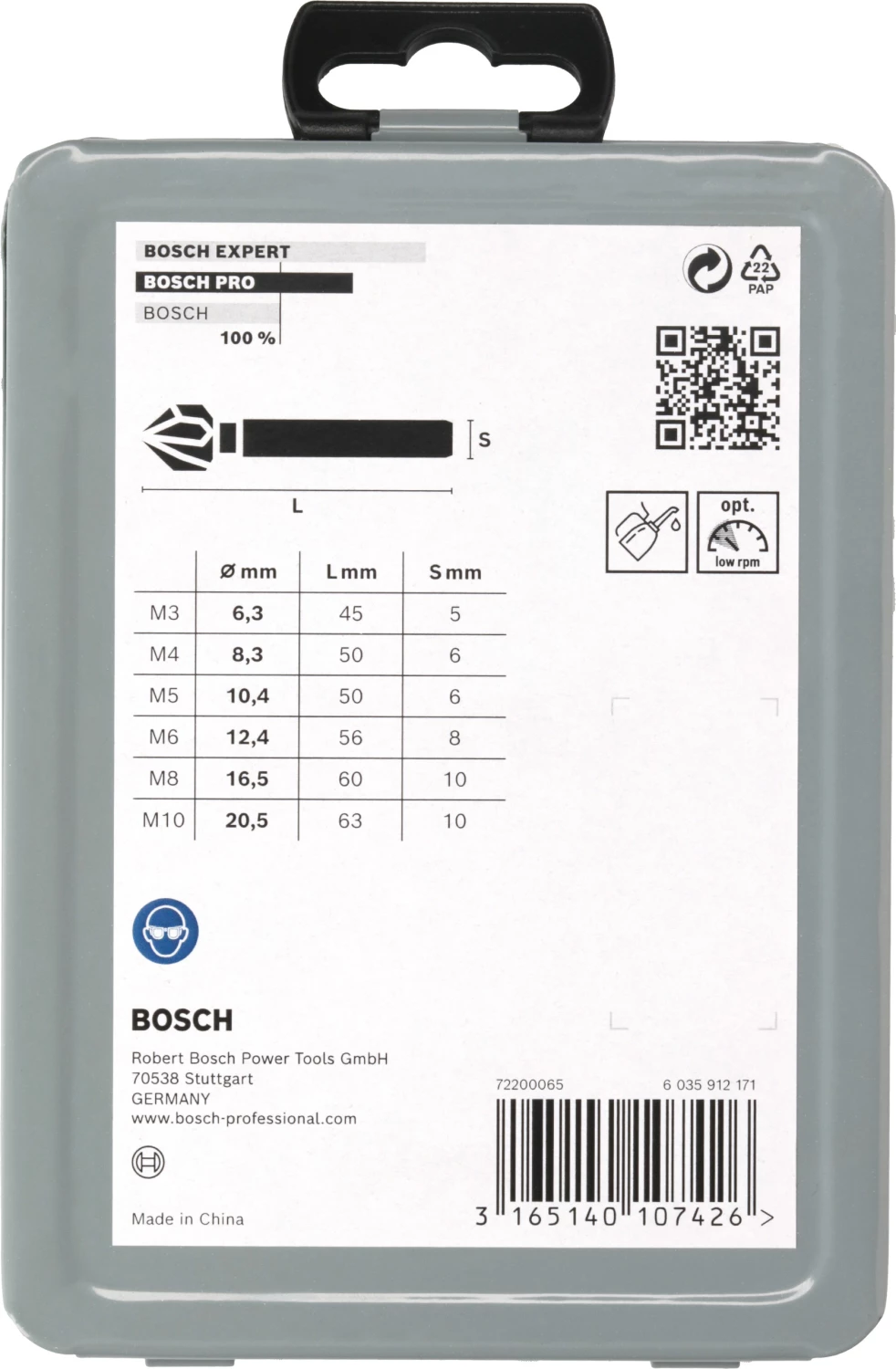 Bosch 2608597527 6-Delige verzinkborenset 45 / 63 mm / 510 mm / 6,3 x 8,3 x 10,4 x 12,4 x 16,5 x 20,5mm-image